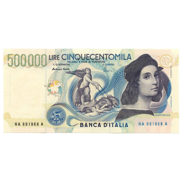 500mila lire Raffaello 